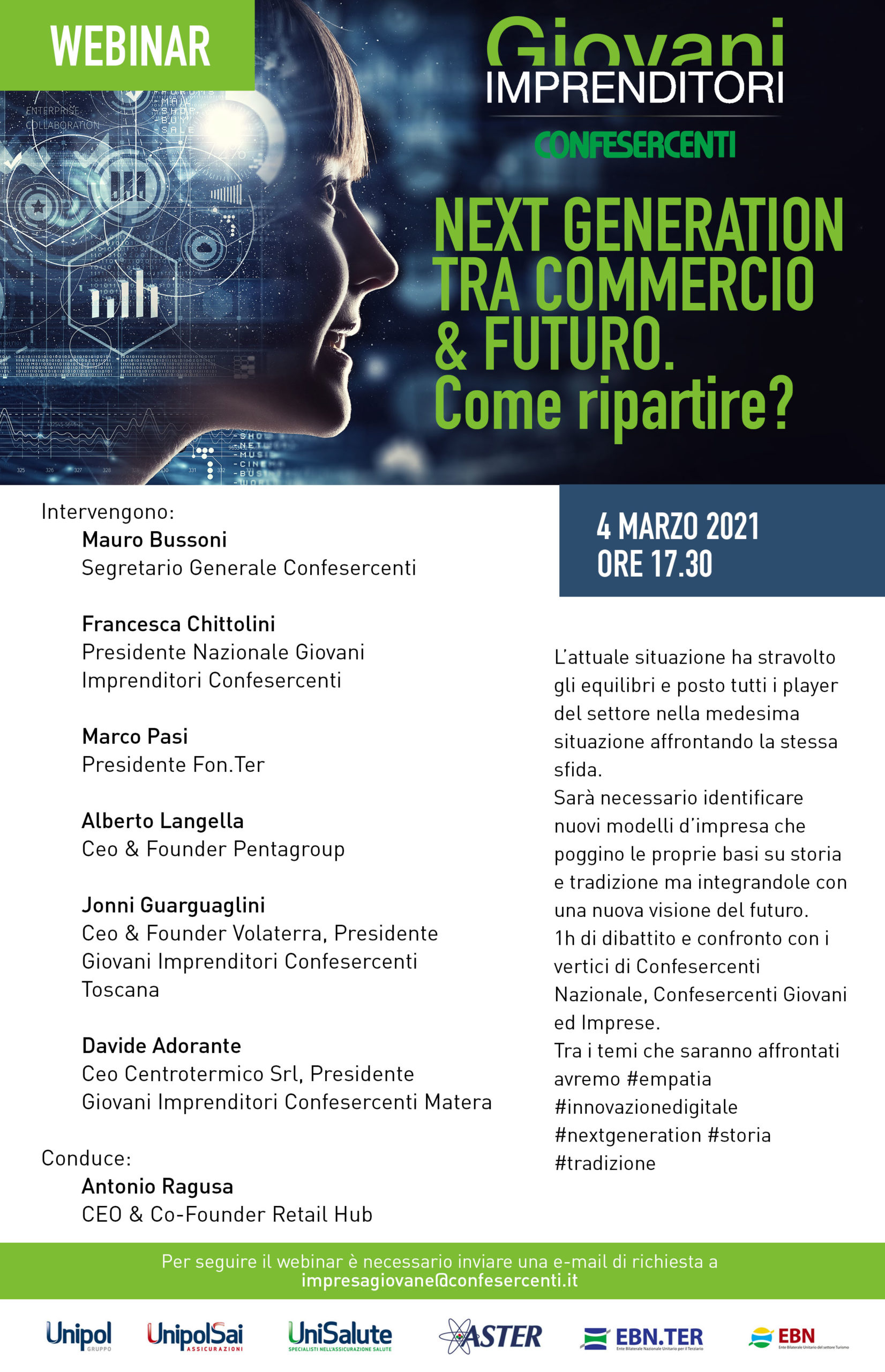 Giovani Imprenditori, webinar Next Generation tra commercio e futuro. Come ripartire?