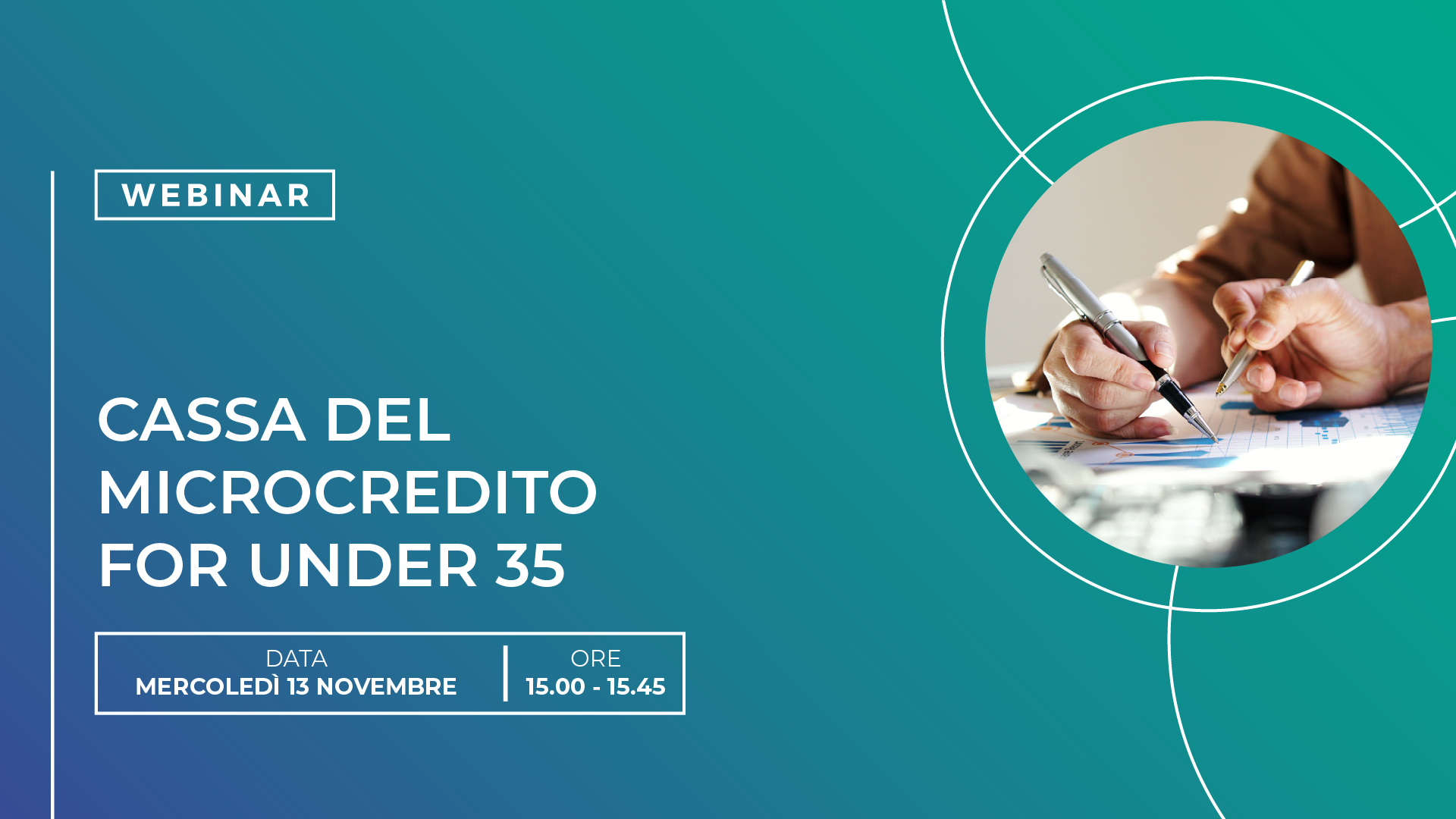 Giovani Imprenditori Confesercenti: webinar “Cassa del Microcredito for UNDER 40”